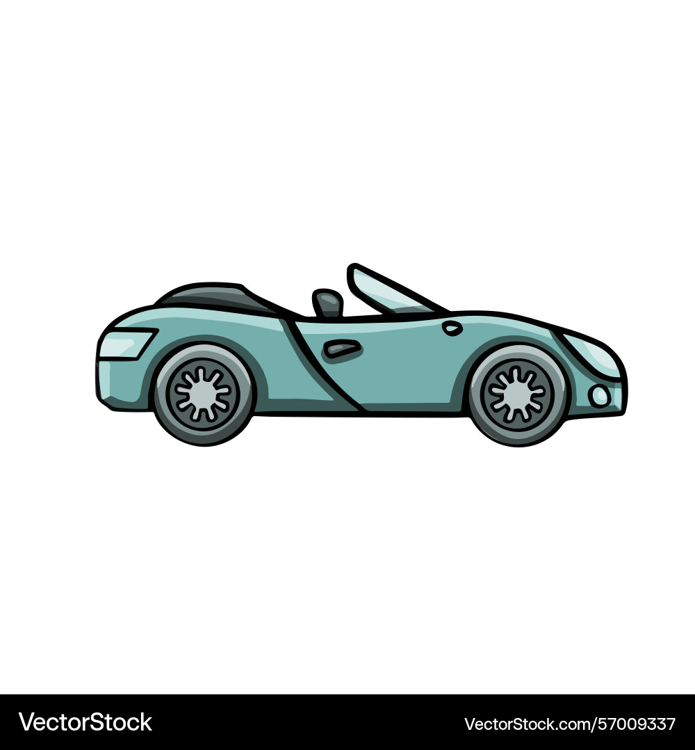 Symbol car with open top color Vector Image