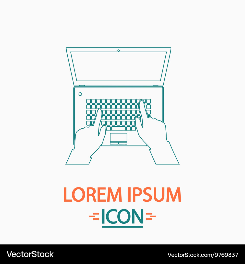 Use laptop computer symbol Use laptop computer symbol Vector Image