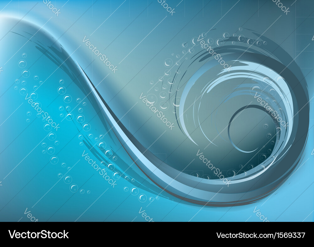 Waves with foam of bubbles Vector Image