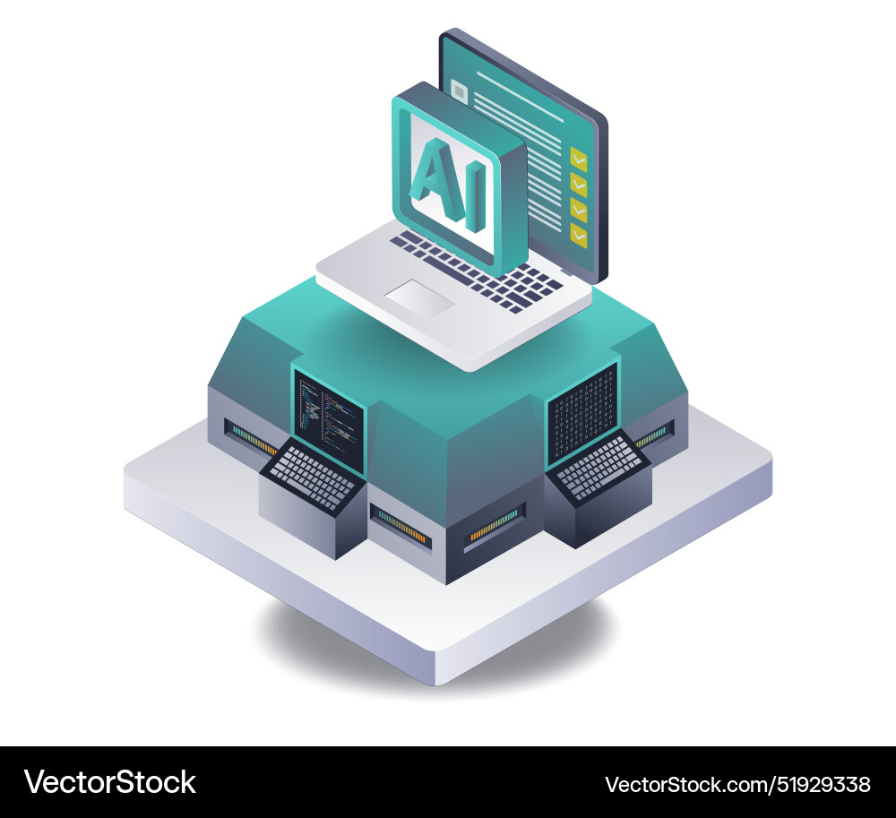 Developer of artificial intelligence systems Vector Image