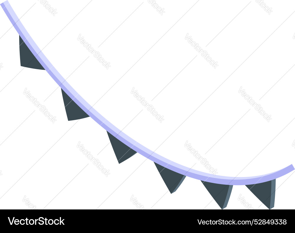 Garland with triangular flags is swaying Garland with triangular flags is swaying vector image