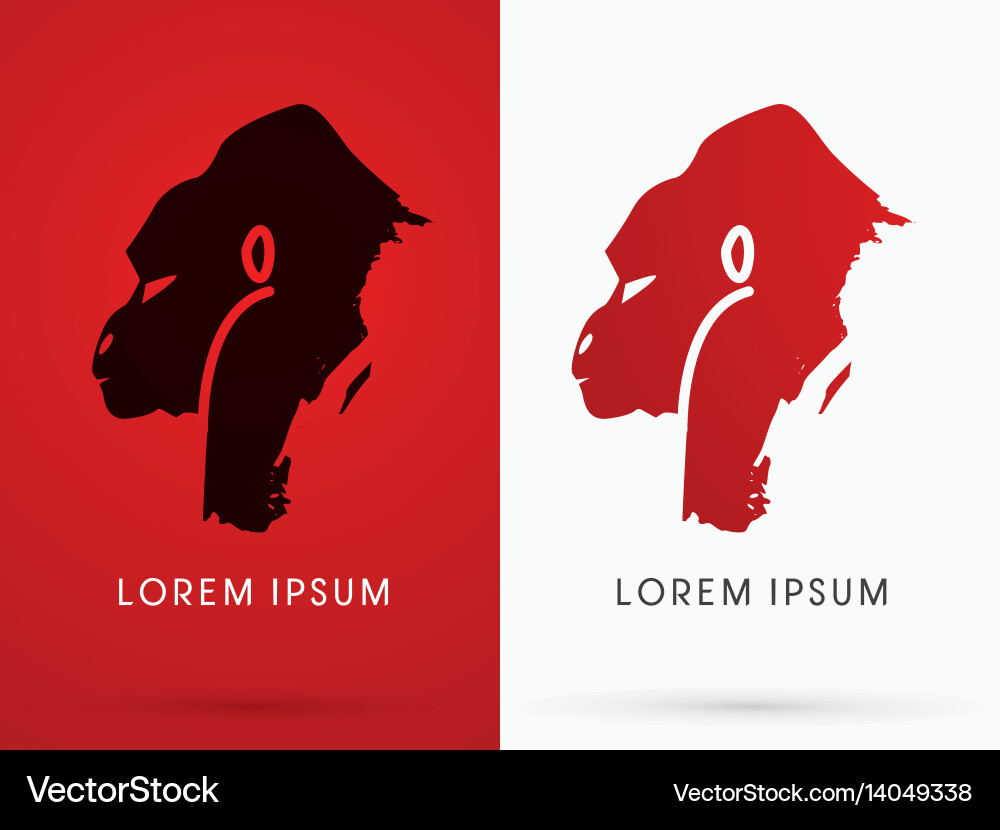King Kong Gorilla Silhouette Vector Image
