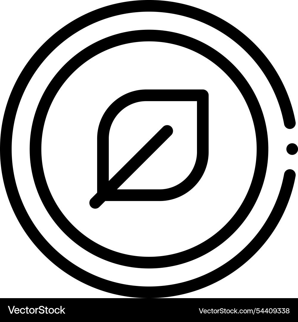 Leaf icon thin linear style design isolated Leaf icon thin linear style design isolated vector image