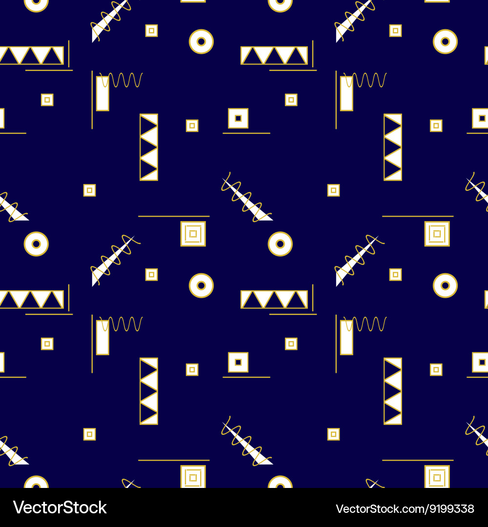 Memphis Geometric Pattern Vector Image