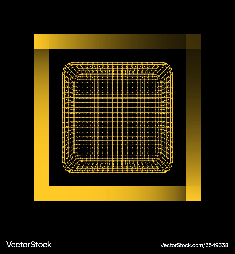 Mesh polygonal background scope of lines and dots Vector Image