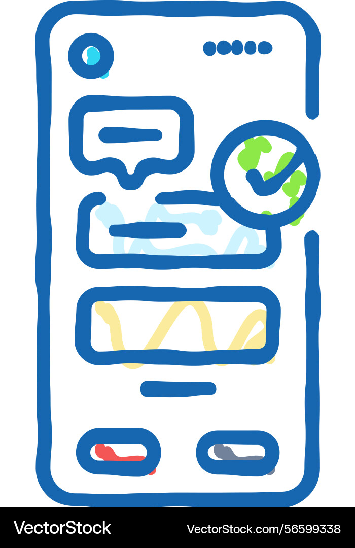 Microcopy ux ui design icon doodle vector image
