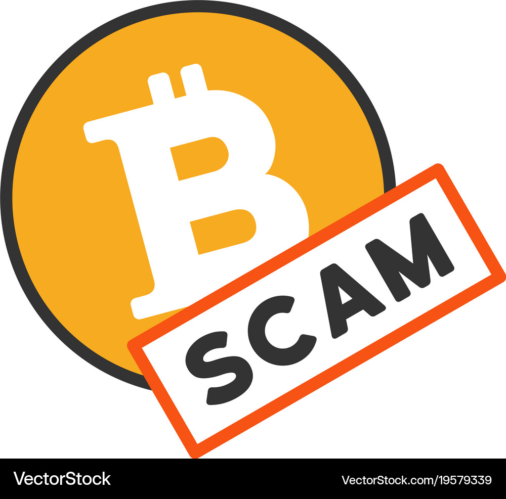 Bitcoin scam flat icon – Royalty-Free Vector | VectorStock