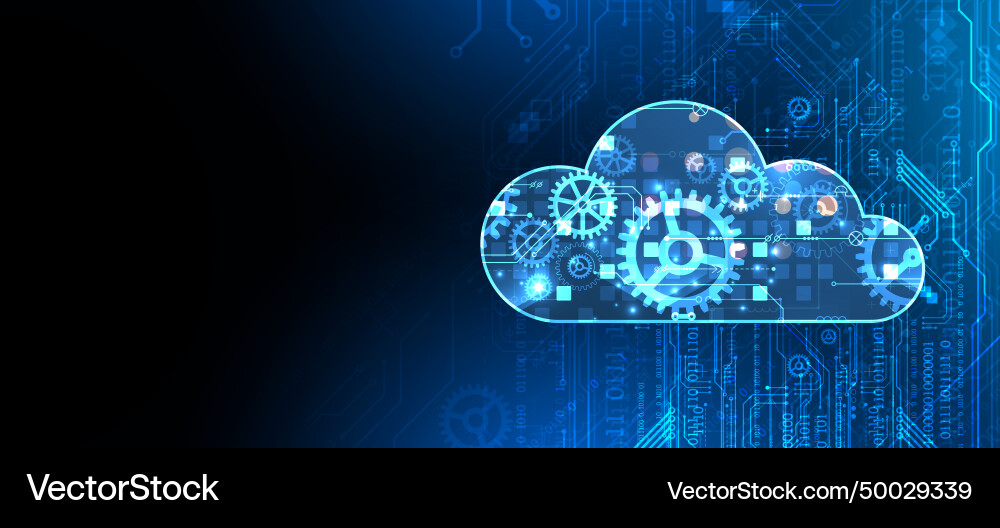 Cloud computing conceptabstract connection Cloud computing conceptabstract connection vector image