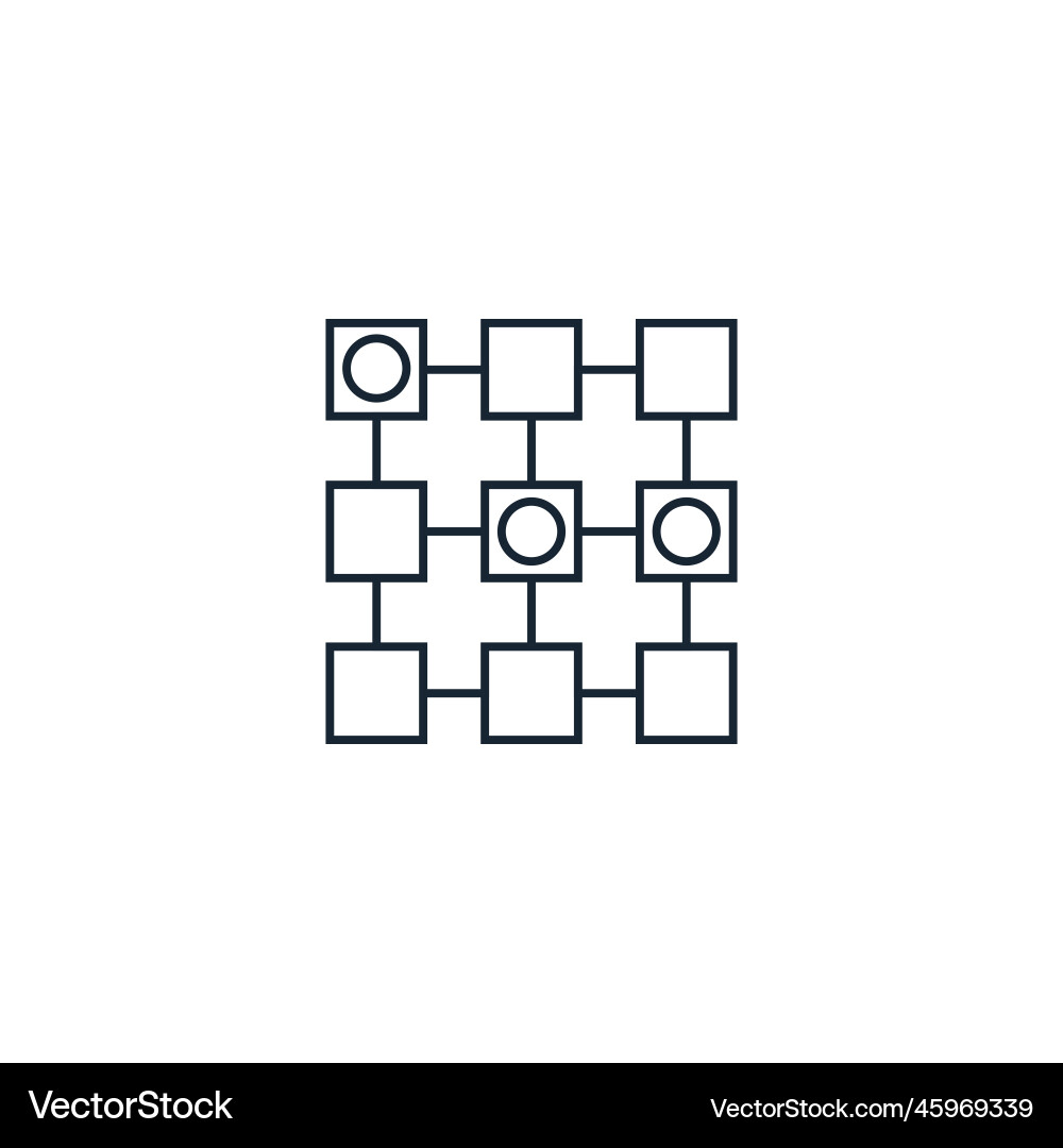 Clustering creative icon from artificial vector image