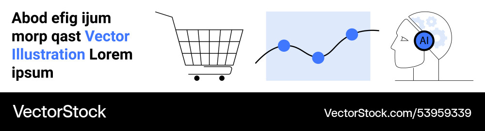Data-driven insights artificial intelligence e vector image