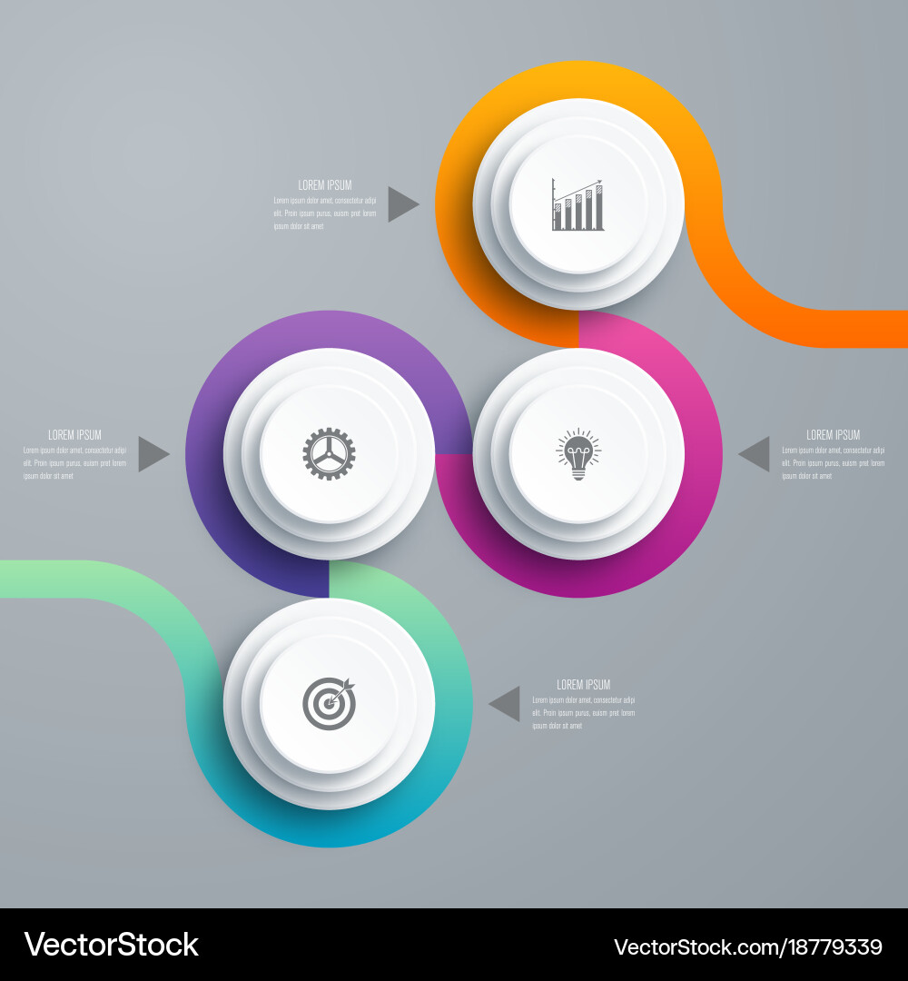 Data Visualization Circle Template vector image