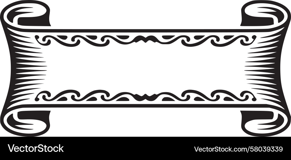 Elegant Scroll Border Vector Image