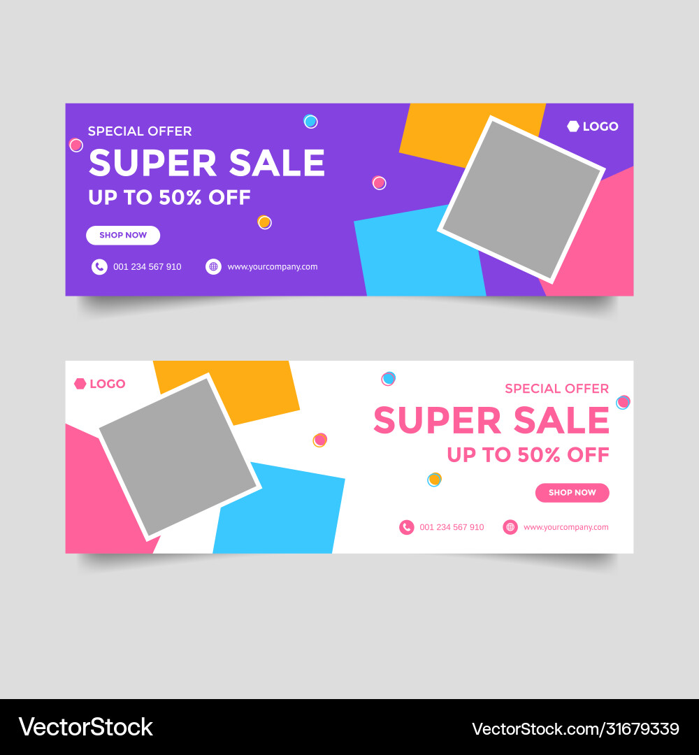 Fashion sale facebook cover banner template Fashion sale facebook cover banner template vector image
