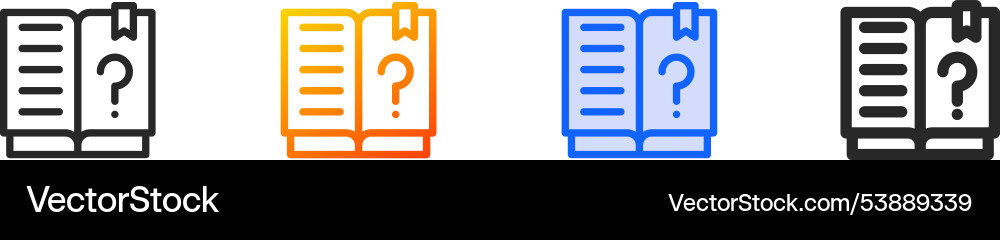 Manual iconthin linear gradient blue stroke Manual iconthin linear gradient blue stroke vector image
