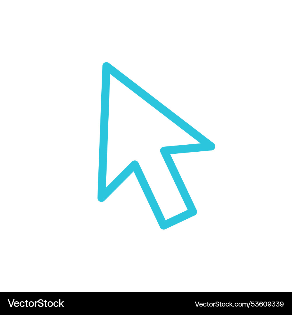 Pointer icon cursor arrow isolated on white Pointer icon cursor arrow isolated on white vector image