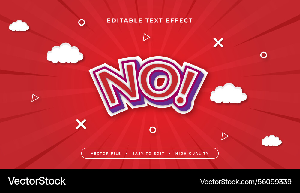 Red and white no 3d editable text effect - font Red and white no 3d editable text effect - font Vector Image