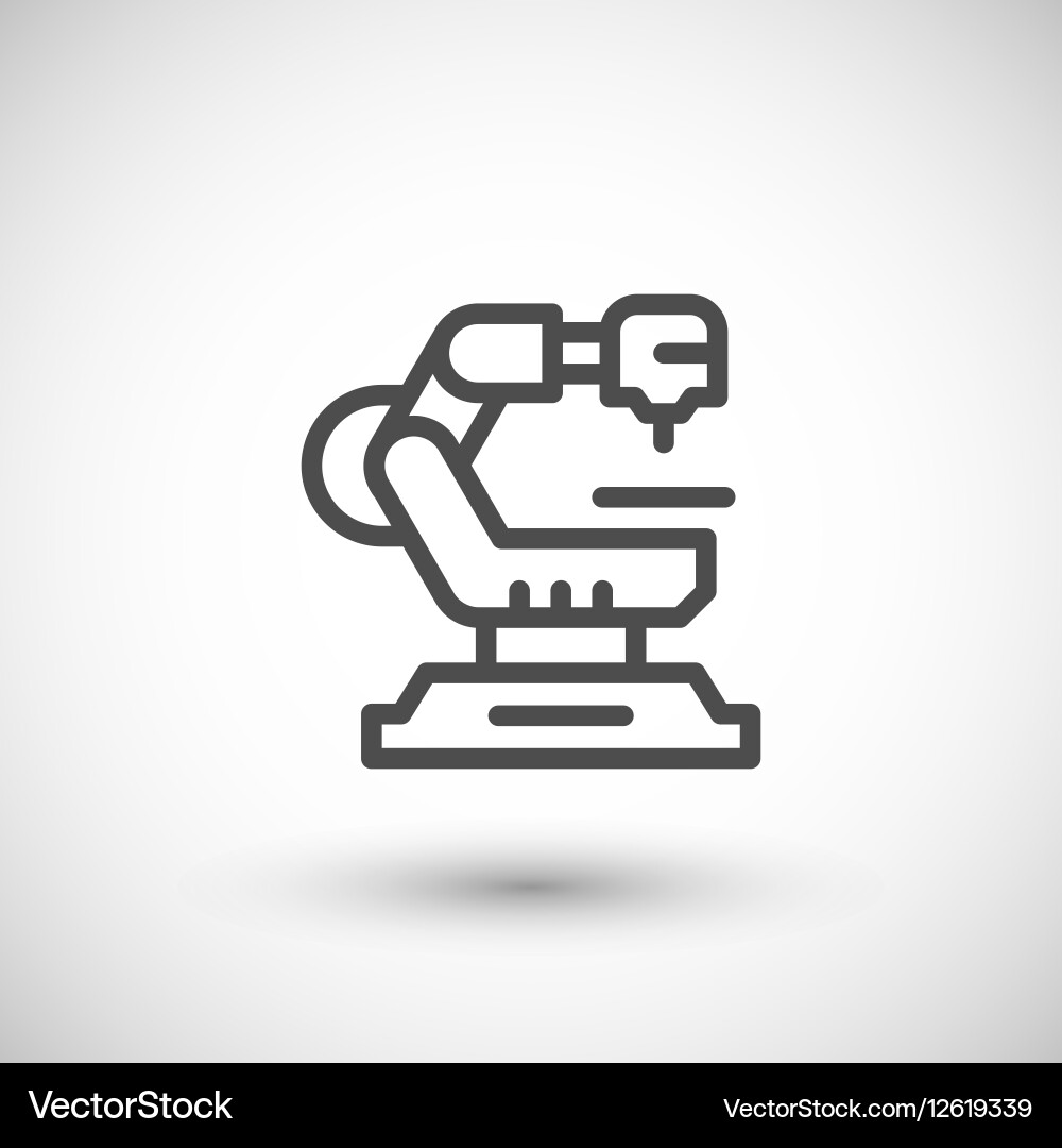 Robotic machine line icon Vector Image