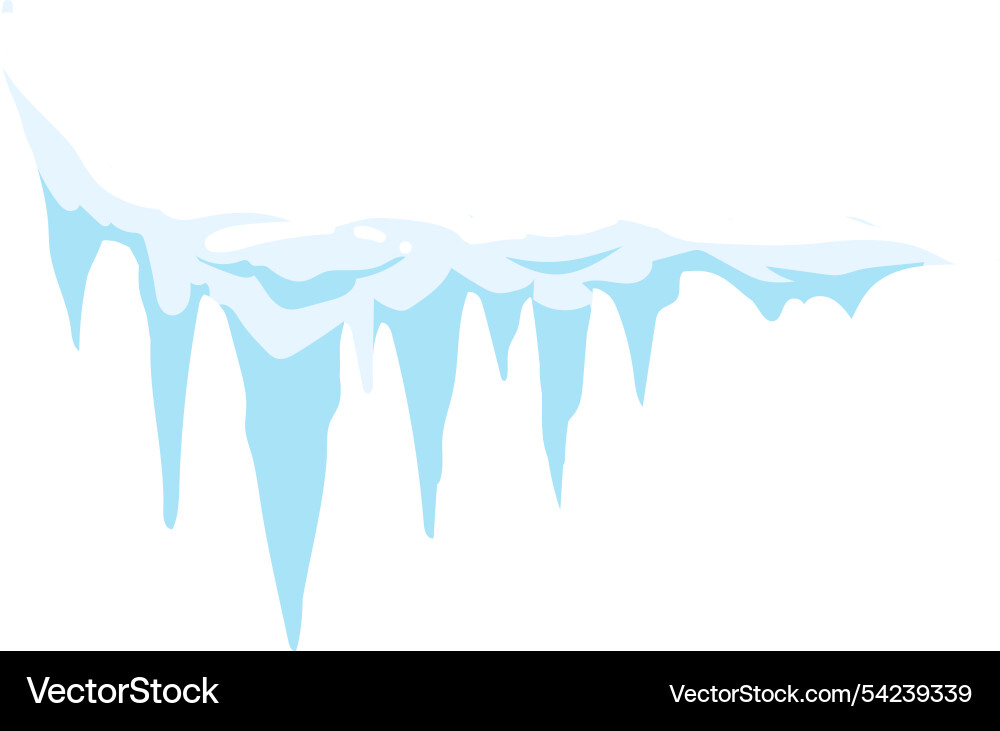 Schneebedeckte Oberfläche mit hängenden Eikeln schafft Schneebedeckte Oberfläche mit hängenden Eikeln schafft vektorbild