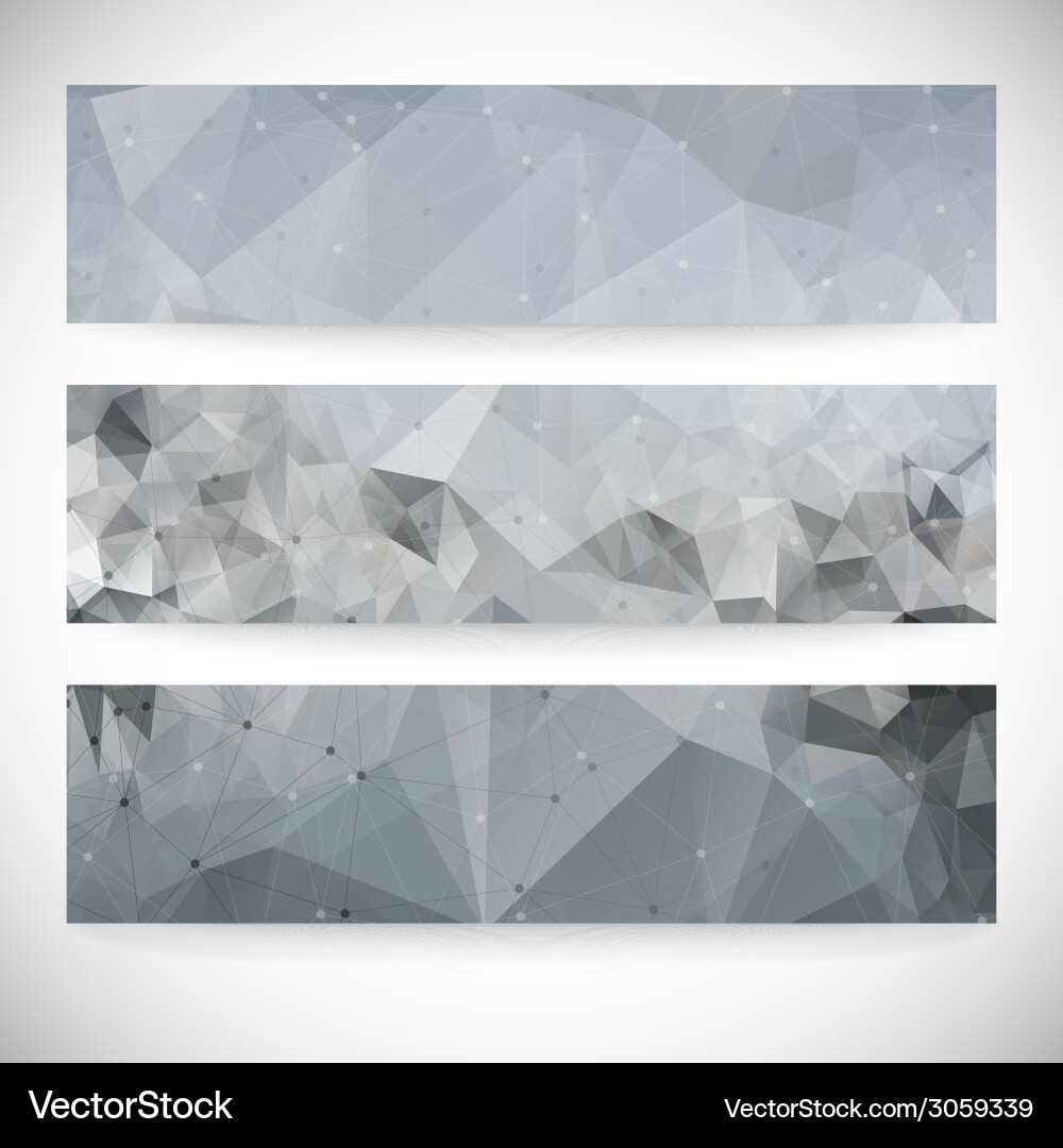 Set of abstract backgrounds molecule structure vector image