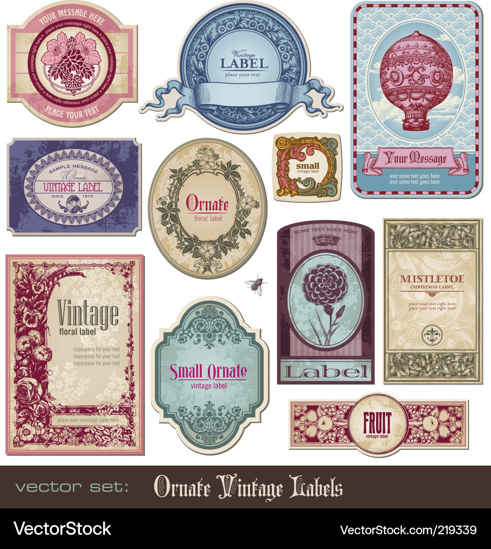 Vintage Labels Set Royalty Free Vector Image - VectorStock