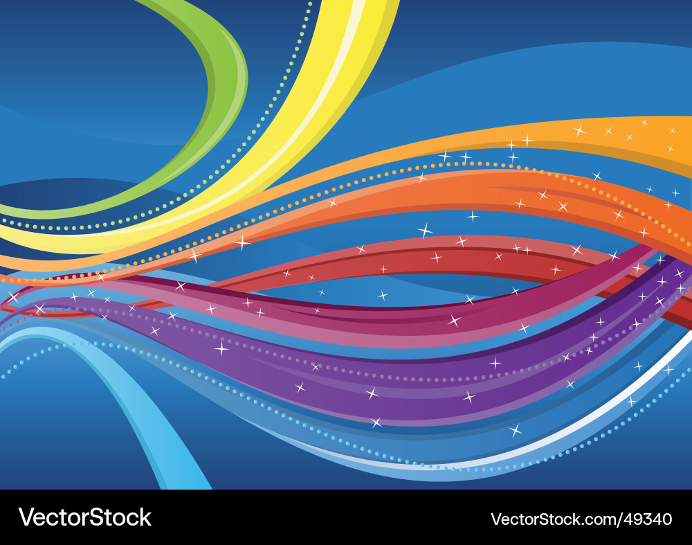 Abstract background colorful waves vector image
