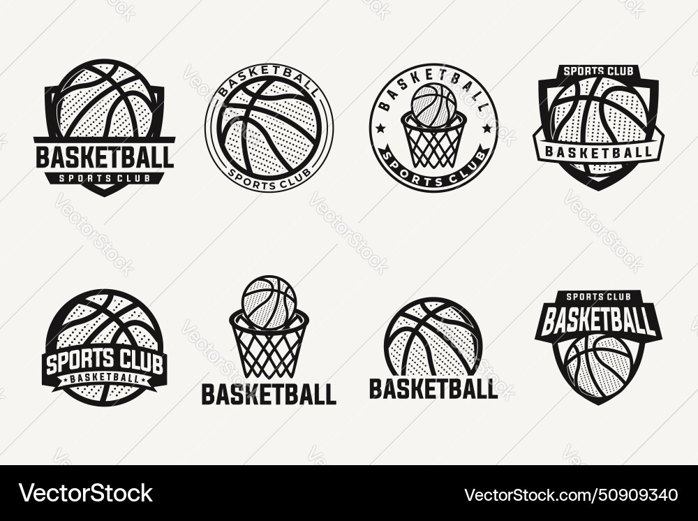 Basketball sport logo Basketball sport logo Vector Image