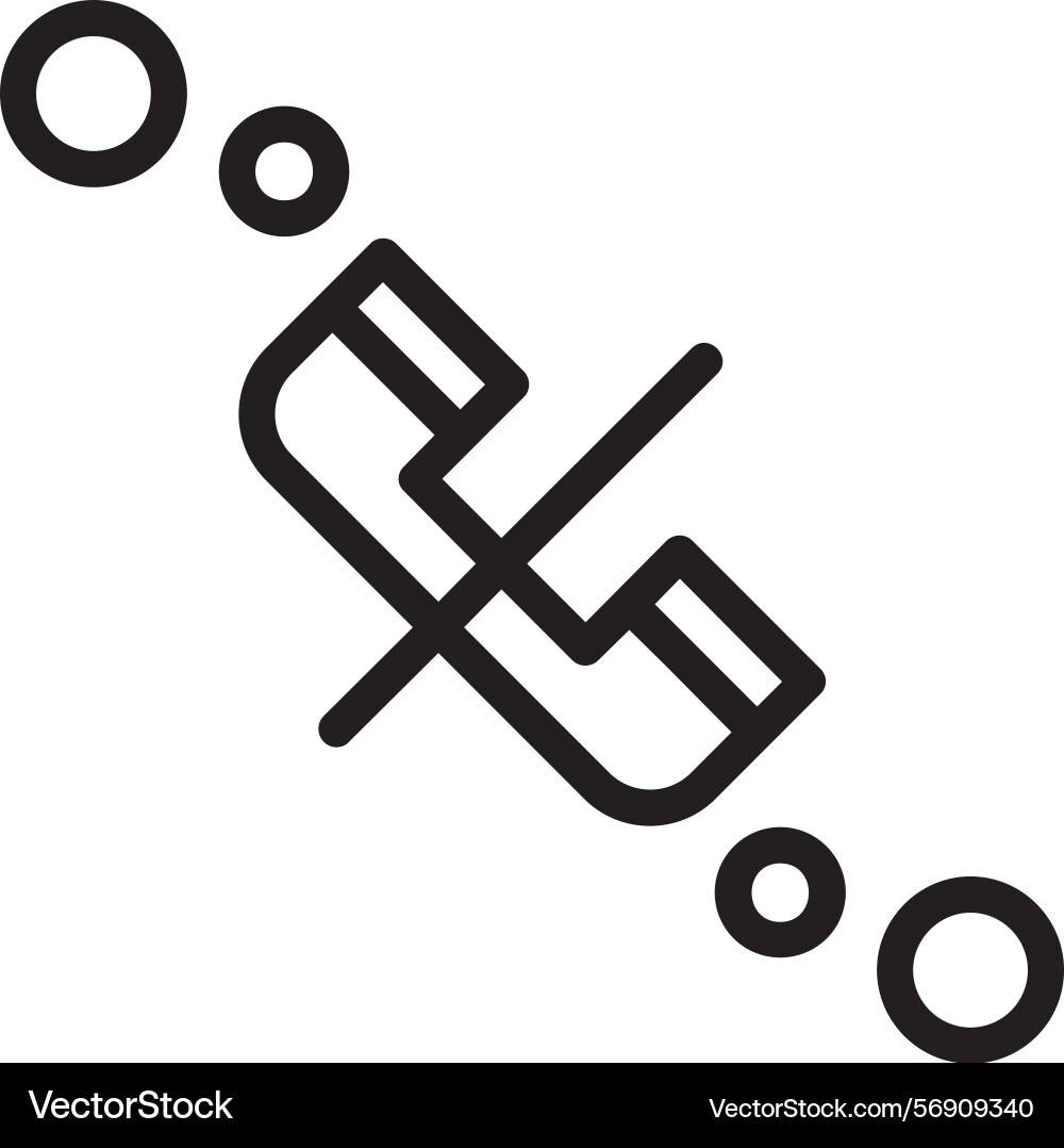 Call ended linear style icon design Vector Image