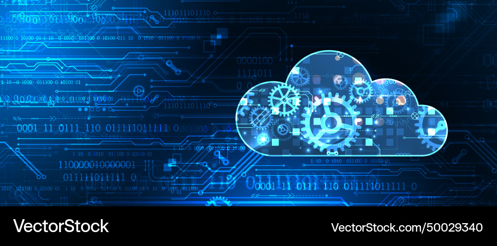 Cloud computing conceptabstract connection Cloud computing conceptabstract connection vector image