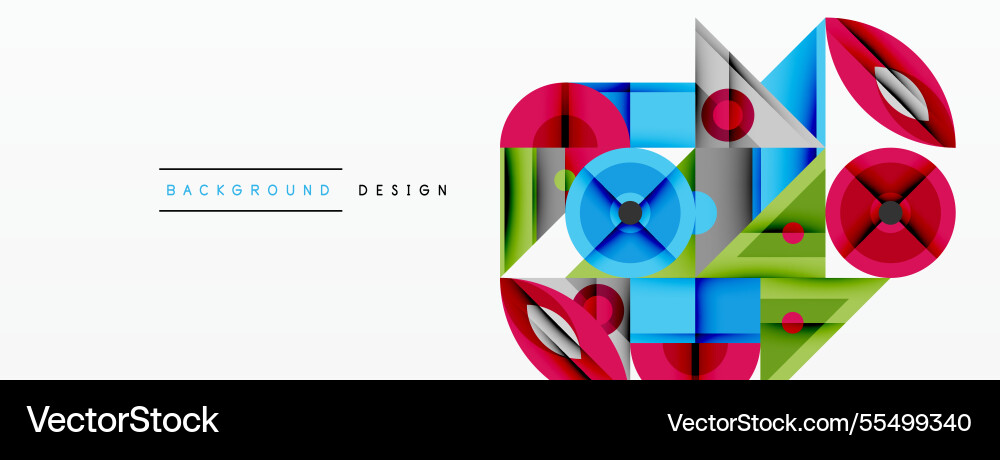 Dynamic geometric composition with sharp angles Vector Image