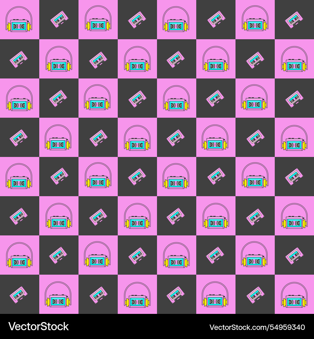 Seamless pattern in the form of tiles Vector Image
