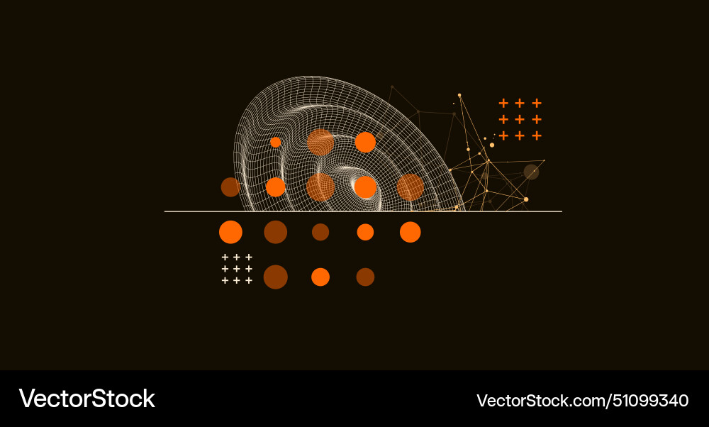 Template for science and technology presentation Template for science and technology presentation vector image