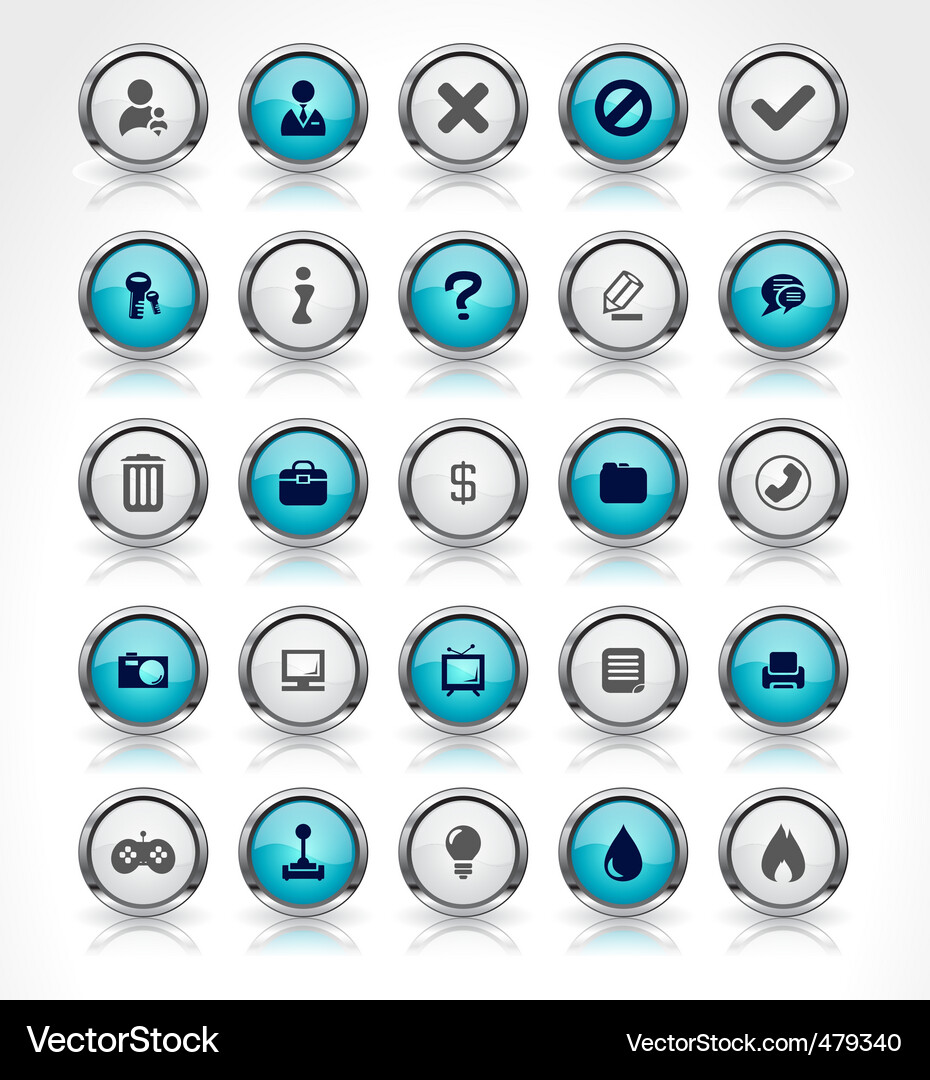 Website interface buttons Vector Image