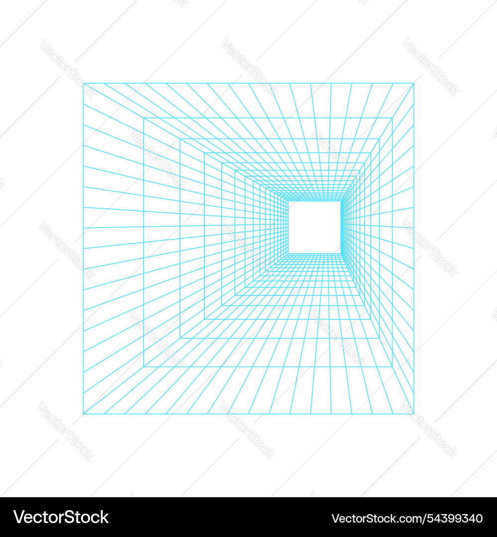 Y2k 3d grid vortex Vector Image