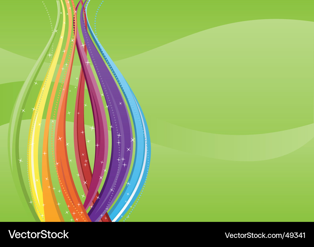 Abstract background colorful waves vector image