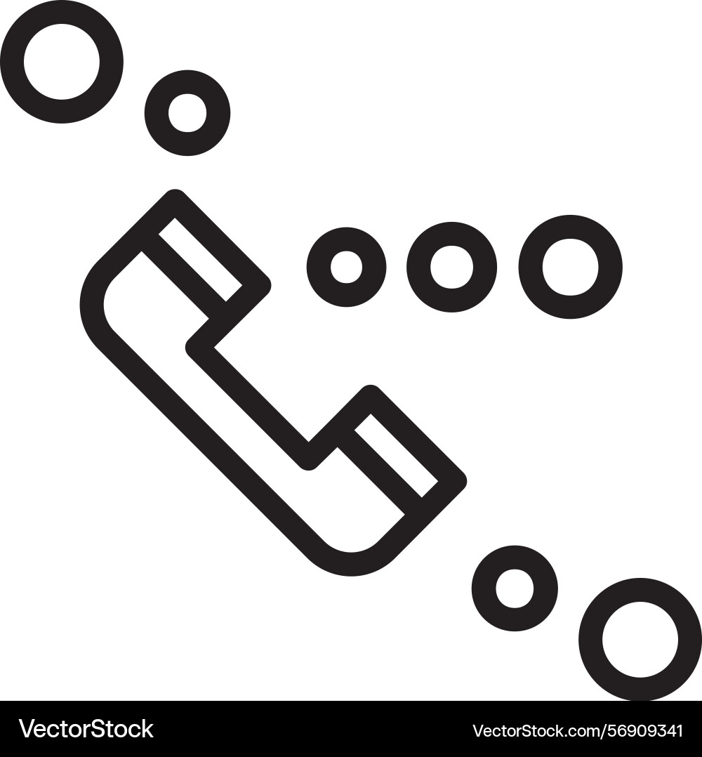 Call in progress linear style icon design vector image