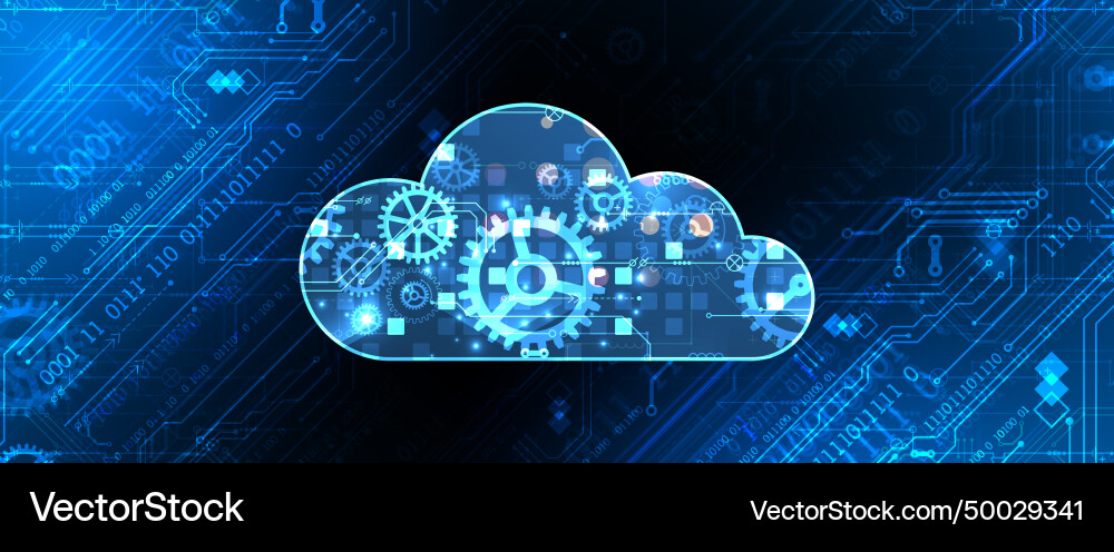Cloud computing conceptabstract connection Vector Image