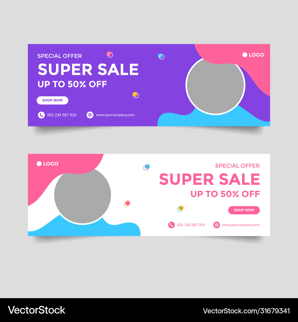 Fashion sale facebook cover banner template Fashion sale facebook cover banner template vector image