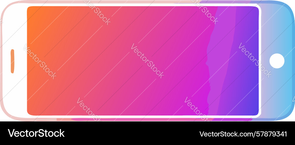 Horizontal smartphone with dynamic abstract Vector Image