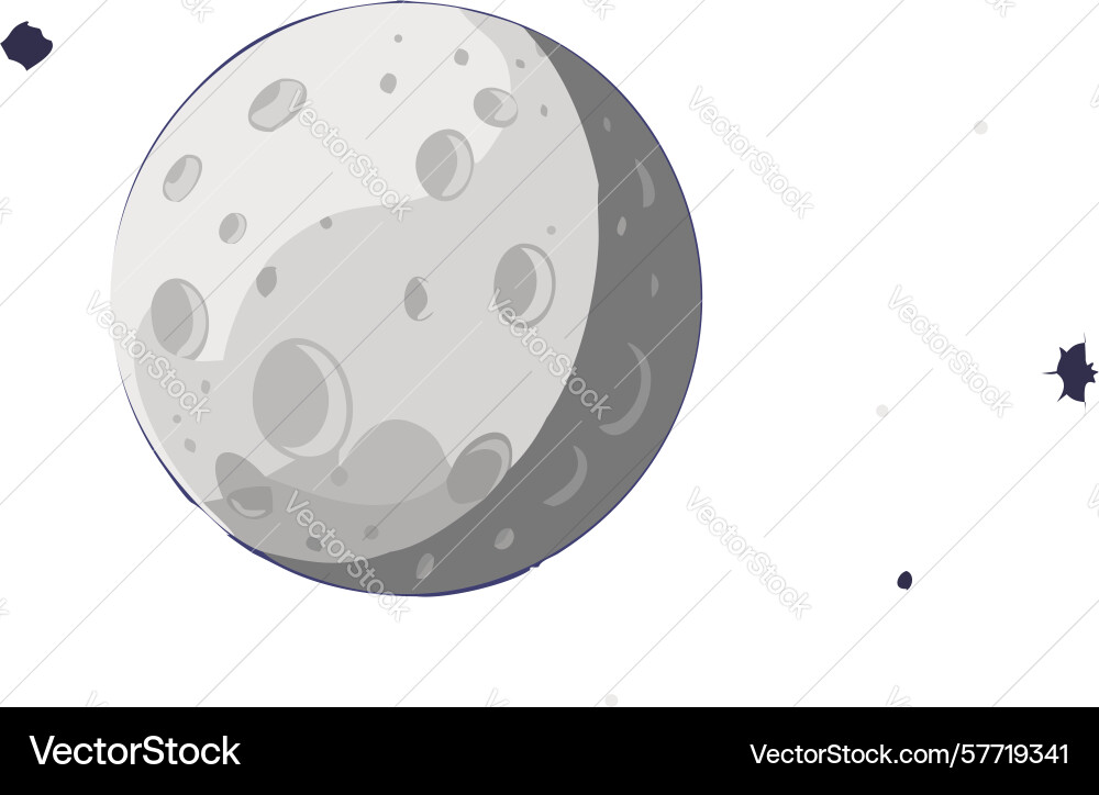Realistic lunar moon surface design generative ai Vector Image