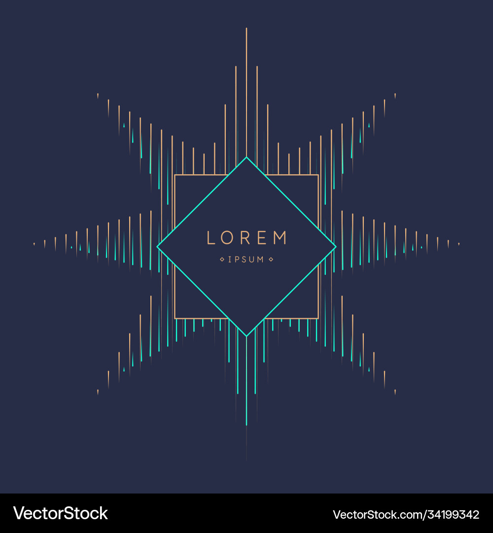 Abstract element with gold lines Abstract element with gold lines vector image