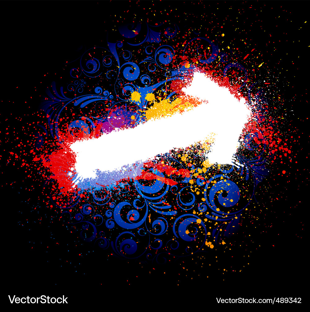 Abstract Splatter Arrow Background vector image