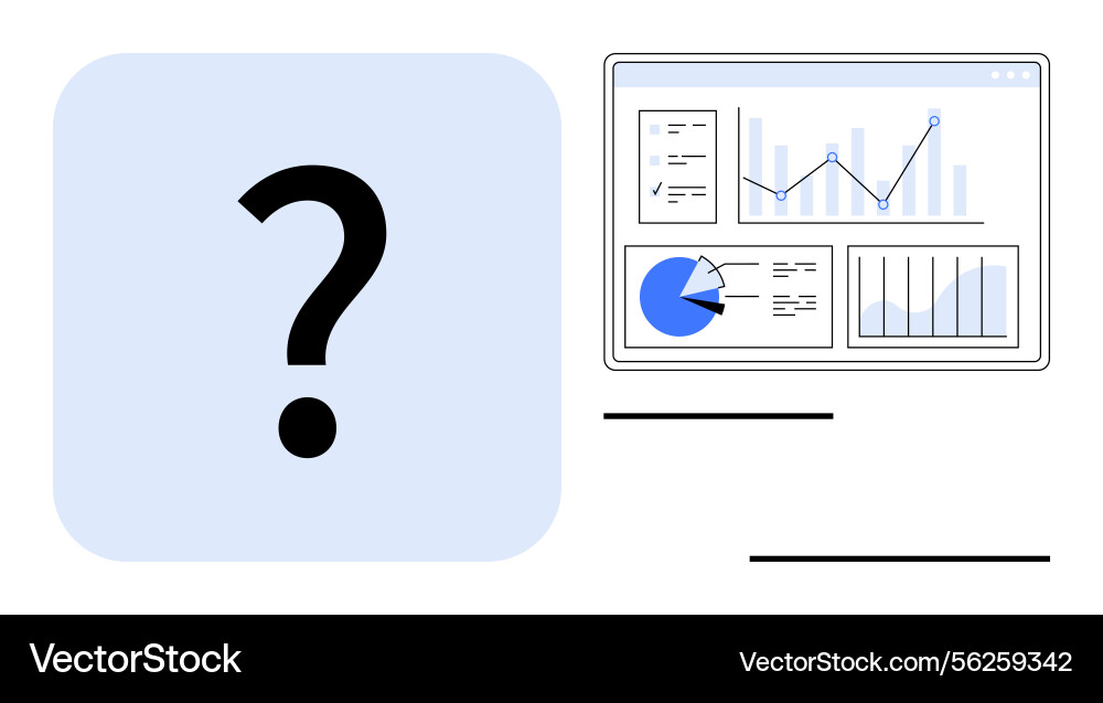 Analytics dashboard with chart visuals Analytics dashboard with chart visuals Vector Image
