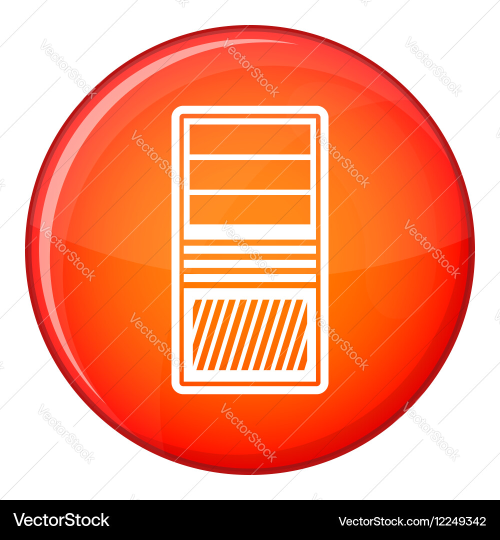 Black computer system unit icon flat style vector image