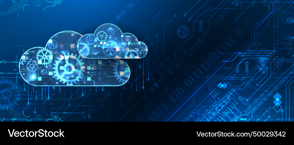 Cloud computing conceptabstract connection Cloud computing conceptabstract connection vector image