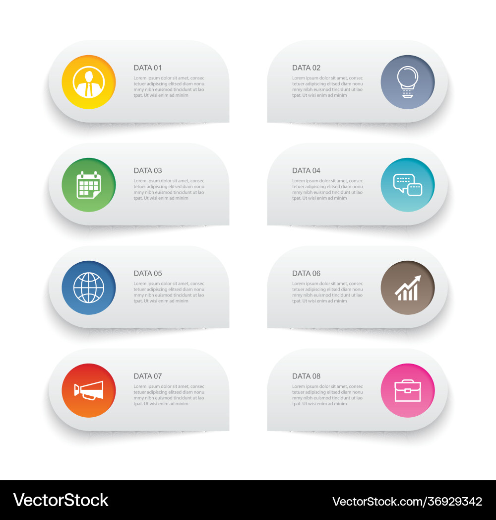 Data Tab Index Icons vector image