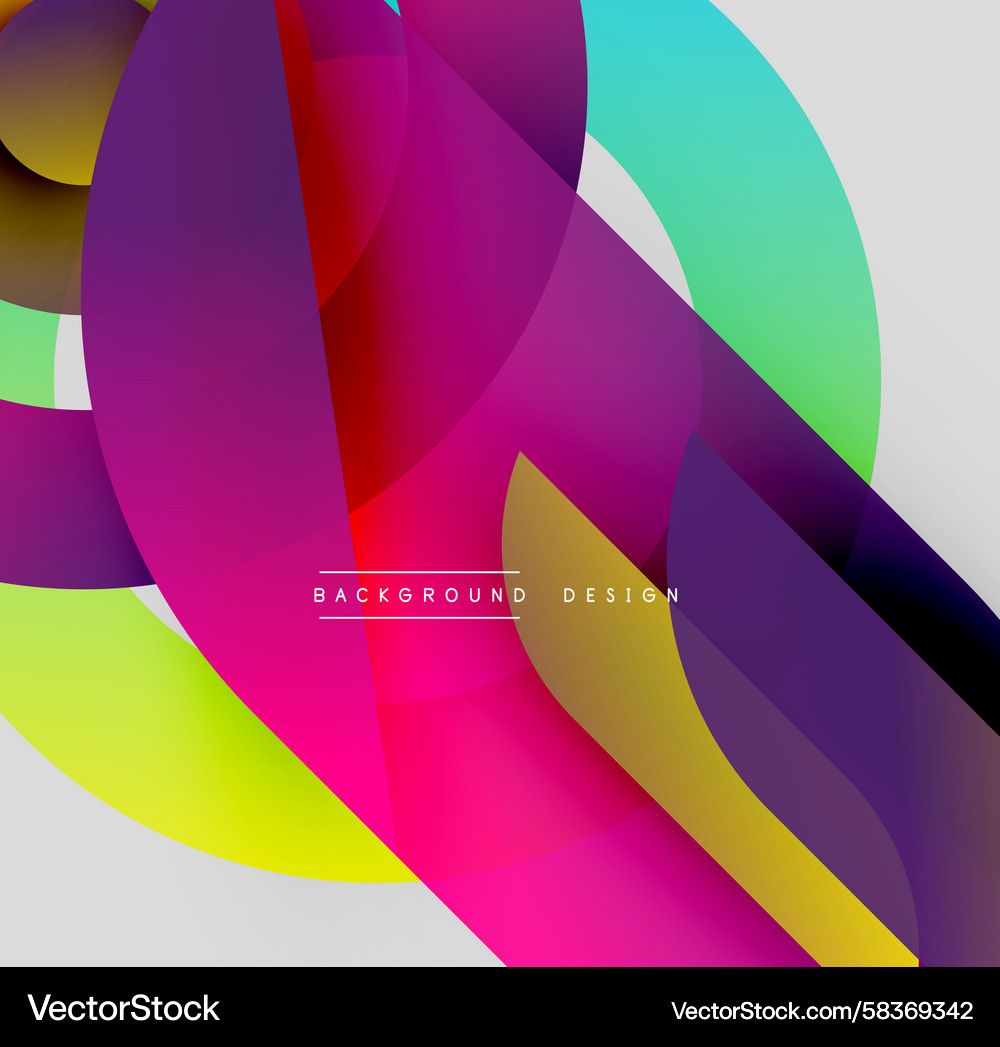 Dynamic Colorful Overlap Vector Image