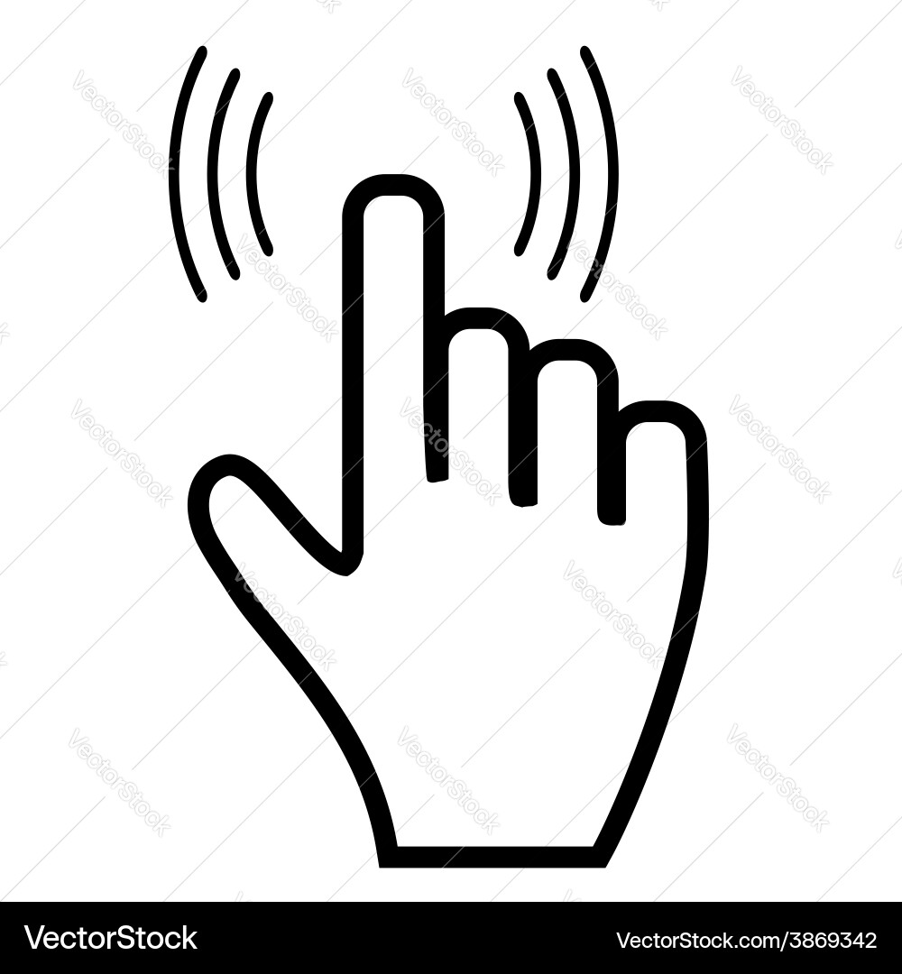 Hand Pointer Click Icon Vector Image