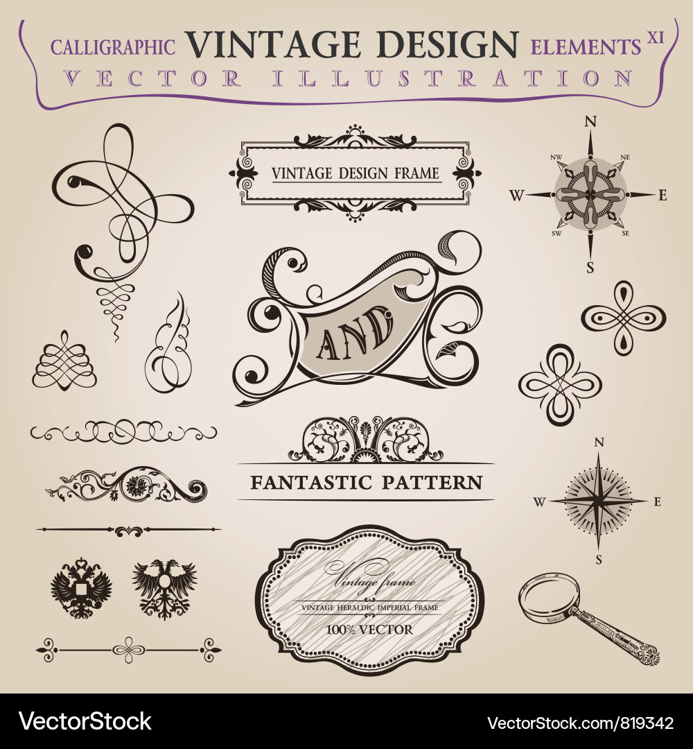 Vintage Calligraphic Ornament vector image