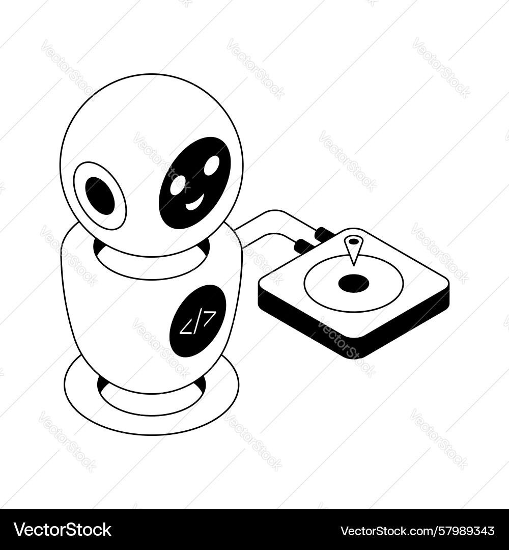 Bot coding Vector Image