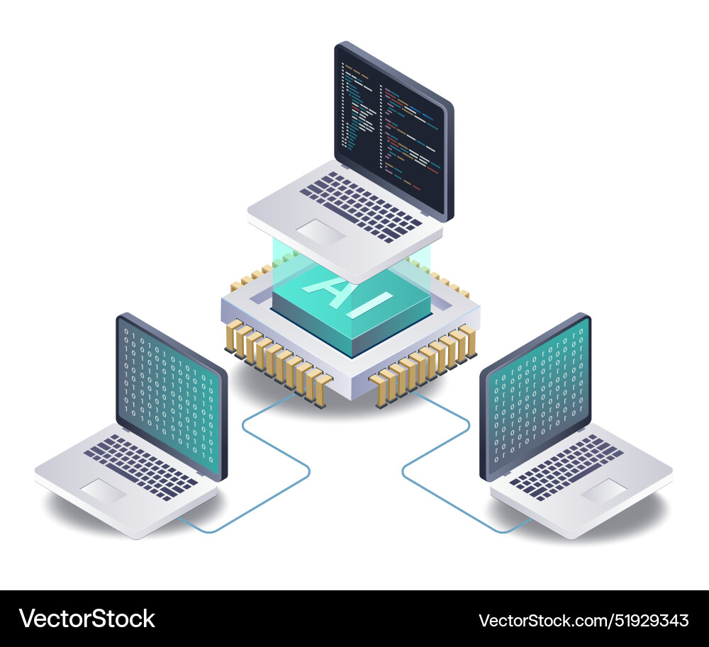 Developing artificial intelligence programs Developing artificial intelligence programs vector image